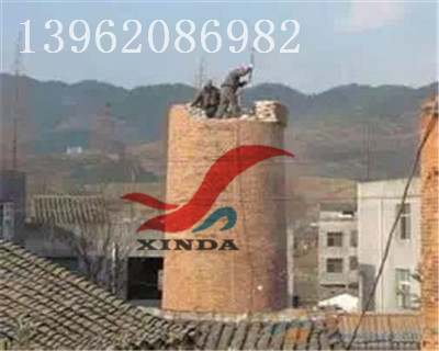 60米水泥煙囪拆除-膽大技高