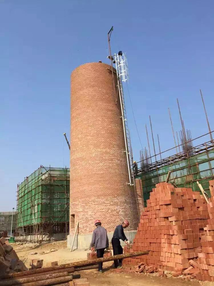 拆除磚煙囪加高