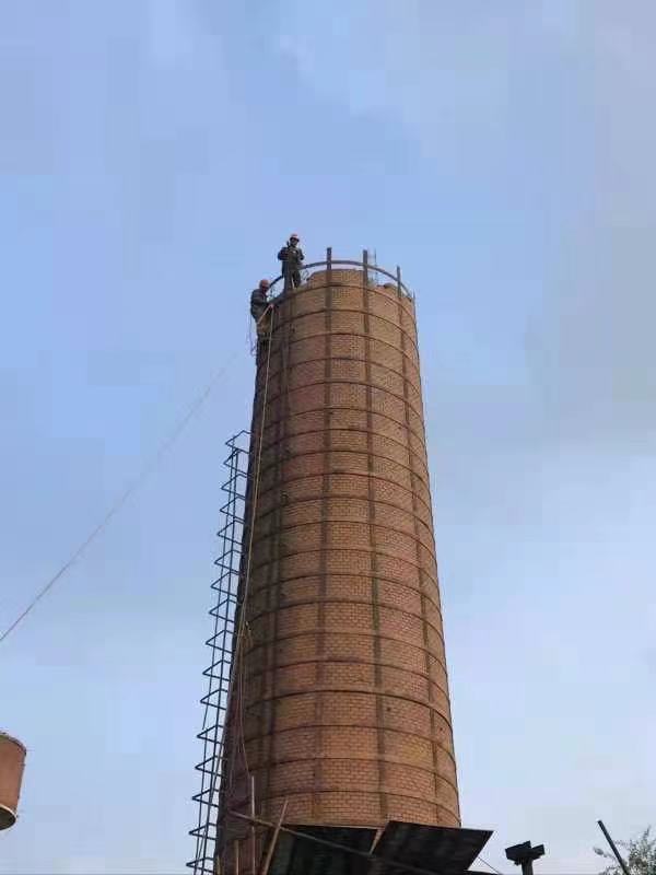 拆除磚煙囪加高